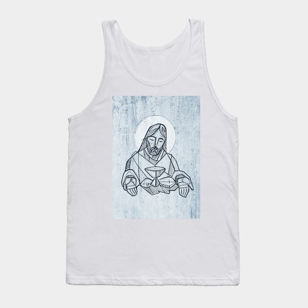 Jesus Christ at the Last Supper Tank Top by bernardojbp